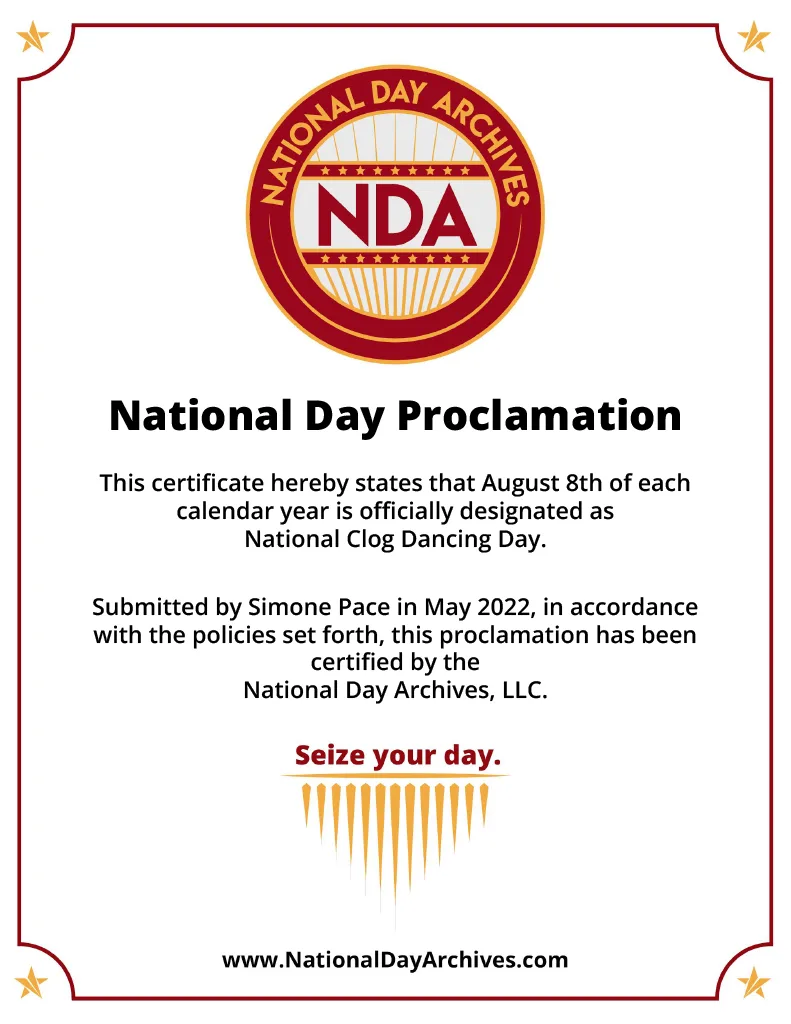 National Day Proclamation - national Clog Dancing Day